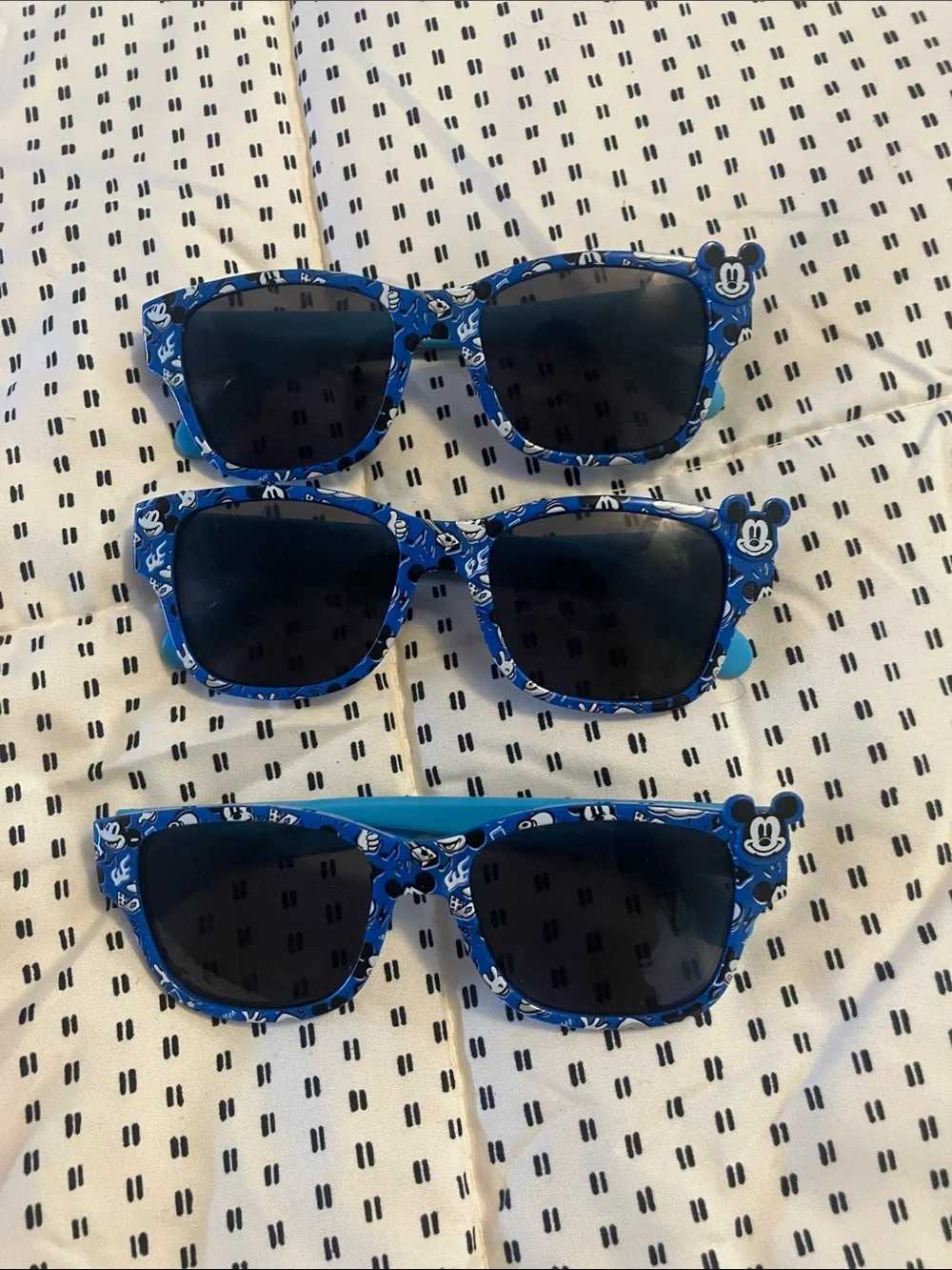 Blue Mickey Mouse Pattern Kids Sunglasses - 3 Pack